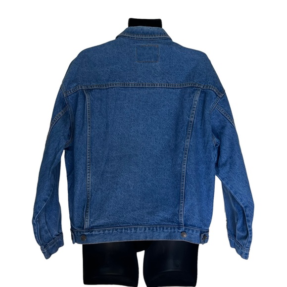 VINTAGE JORDACHE Jean Jacket Men's Medium Women's Large Blue - Picture 3 of 8